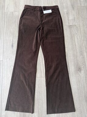 NWT Outerknown Chocolate Brown Flared Corduroy Pants